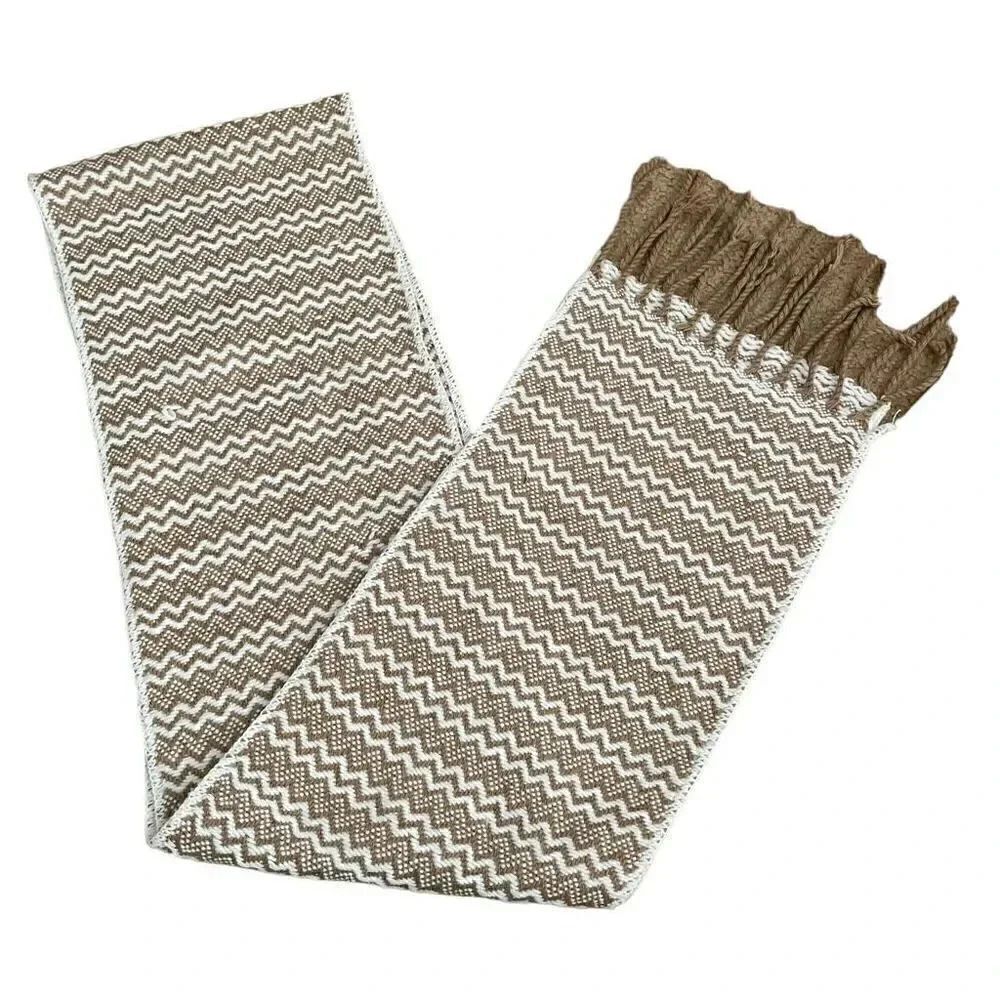 Alpasur White Cream Abstract Tinsel Alpaca Women’s Scarf One Size #1011